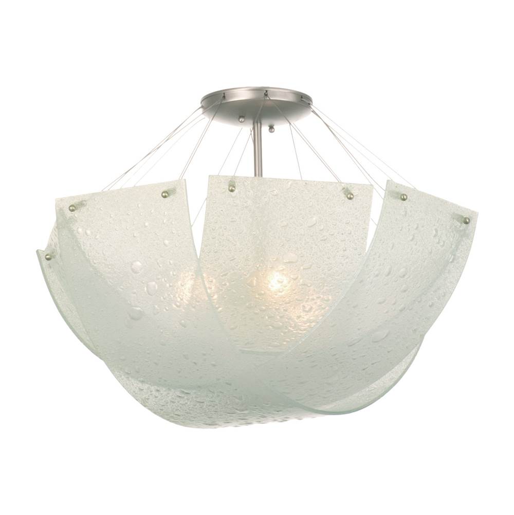 Kalco Lighting Cirrus 24-in 3 Light Socket Satin Nickel Semi-flush Mount