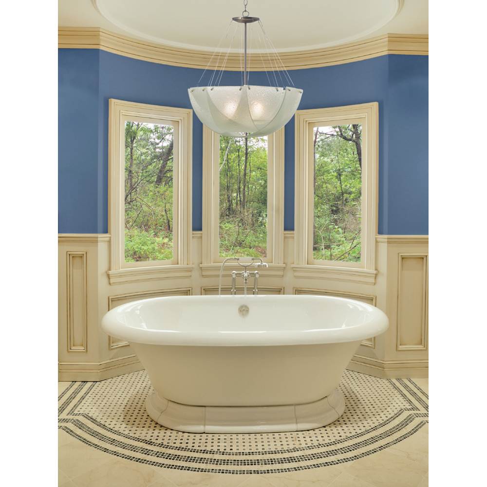 Kalco Lighting Cirrus 24-in 3 Light Socket Satin Nickel Pendant