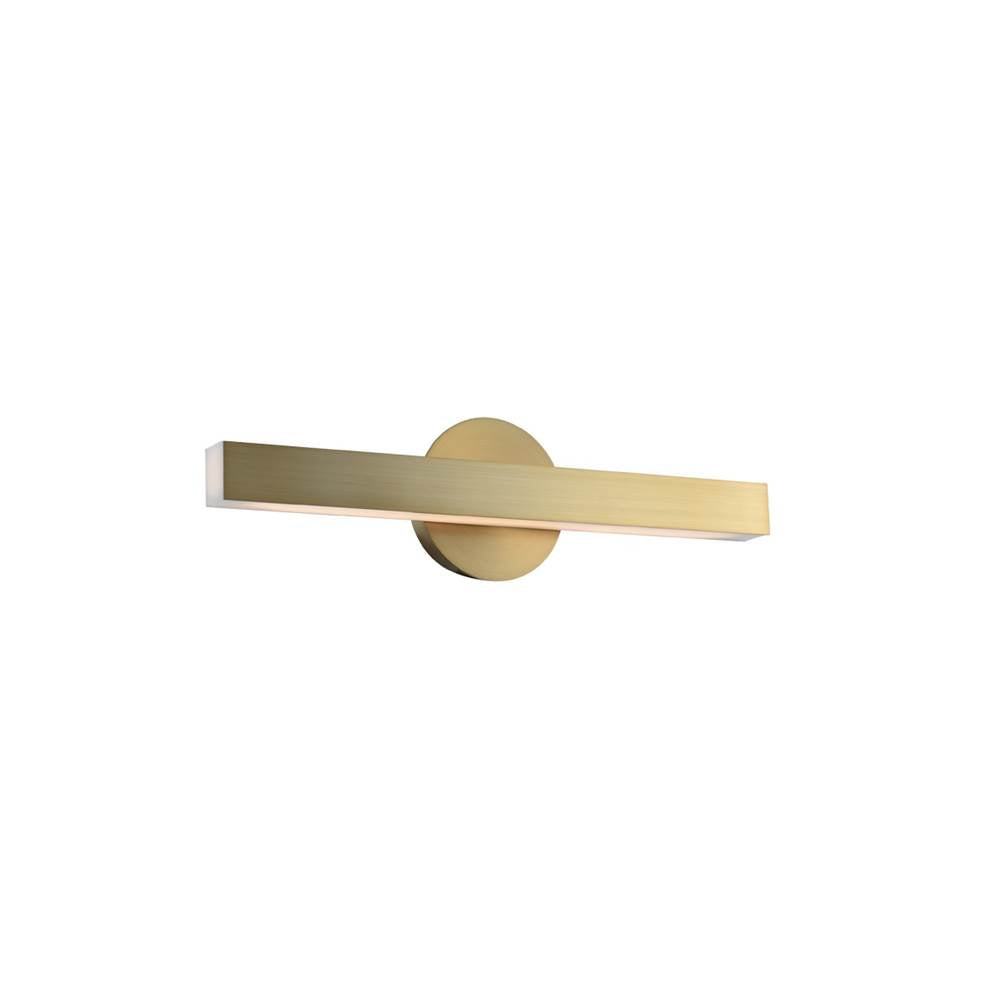 Kalco Lighting Lavo 22-in 1 Light Led Winter Brass Wall Sconce