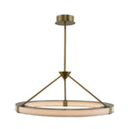 Kalco Lighting 509950WB Winter Brass Lavo 28-in 1 Light Led Winter Brass Chandelier Image 1