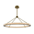 Kalco Lighting Lavo 39-in 1 Light Led Winter Brass Chandelier