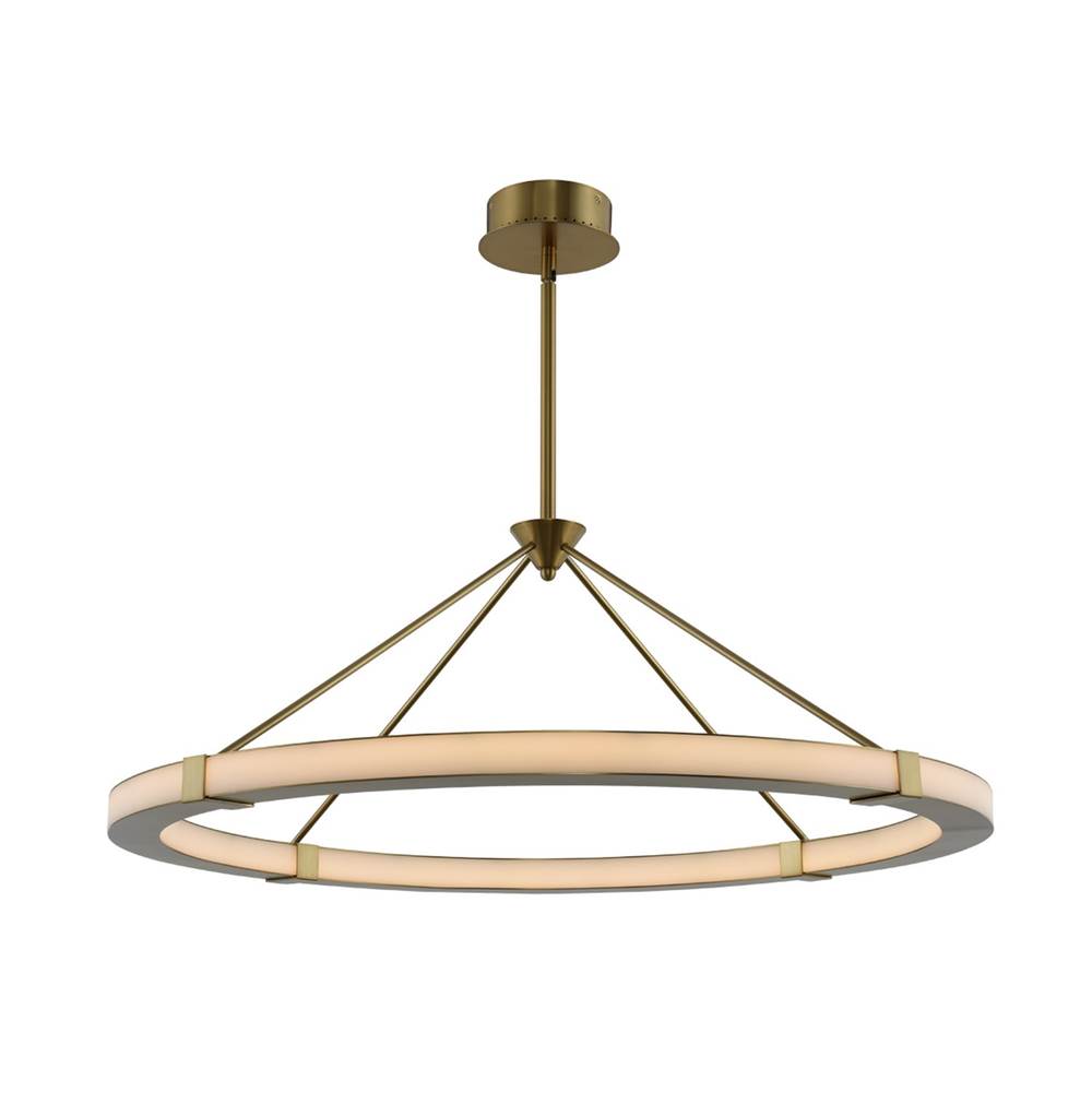 Kalco Lighting Lavo 39-in 1 Light Led Winter Brass Chandelier