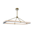 Kalco Lighting Lavo 48-in 1 Light Led Winter Brass Linear Pendant