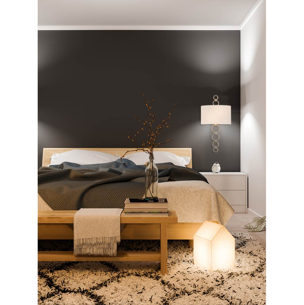 Kalco Lighting Carlyle 23-in 1 Light Champagne Silver Leaf Wall Sconce