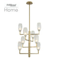 Kalco Lighting June 21-in 8 Light Socket Winter Brass Pendant