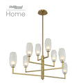 Kalco Lighting 511560WB Winter Brass June 44-in 8 Light Socket Winter Brass Linear Pendant Image 1
