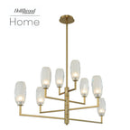 Kalco Lighting 511560WB Winter Brass June 44-in 8 Light Socket Winter Brass Linear Pendant Image 1