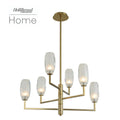 Kalco Lighting June 28-in 6 Light Socket Winter Brass Chandelier