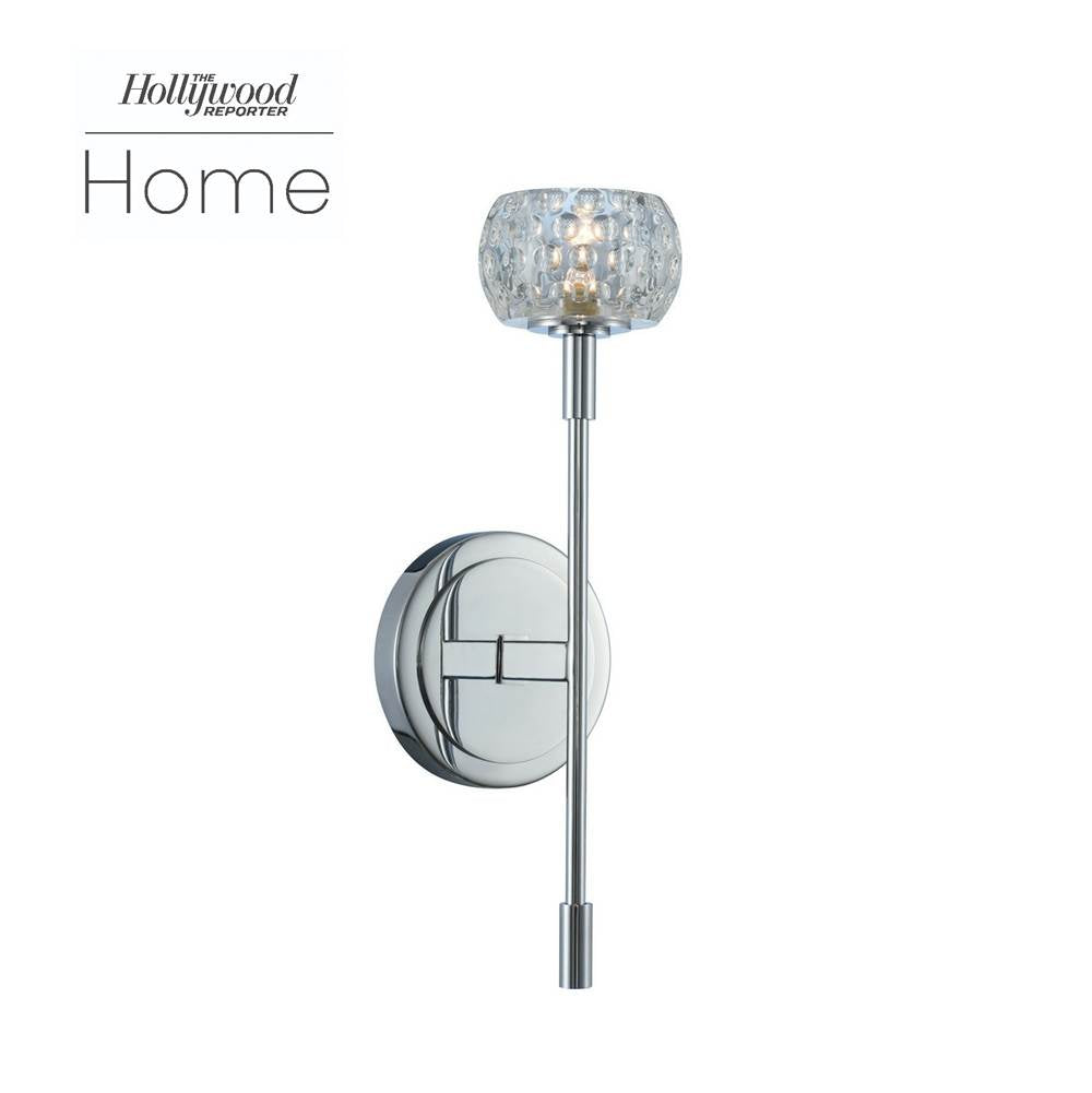 Kalco Lighting Mae 15-in 1 Light Socket Polished Chrome Wall Sconce