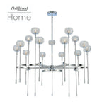 Kalco Lighting 511675CH Polished Chrome Mae 38-in 15 Light Socket Polished Chrome Tiered Chandelier Image 1