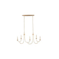 Kalco Lighting Kiera 45-in 5 Light Modern Gold Linear Pendant