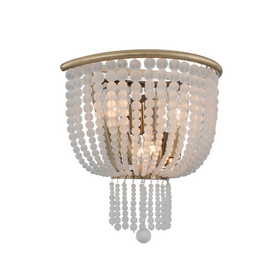 Kalco Lighting Esperanza 11-in 3 Light Socket Brushed Champagne Gold Wall Sconce