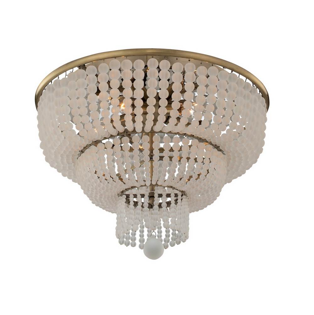 Kalco Lighting Esperanza 18-in 5 Light Socket Brushed Champagne Gold Flush Mount