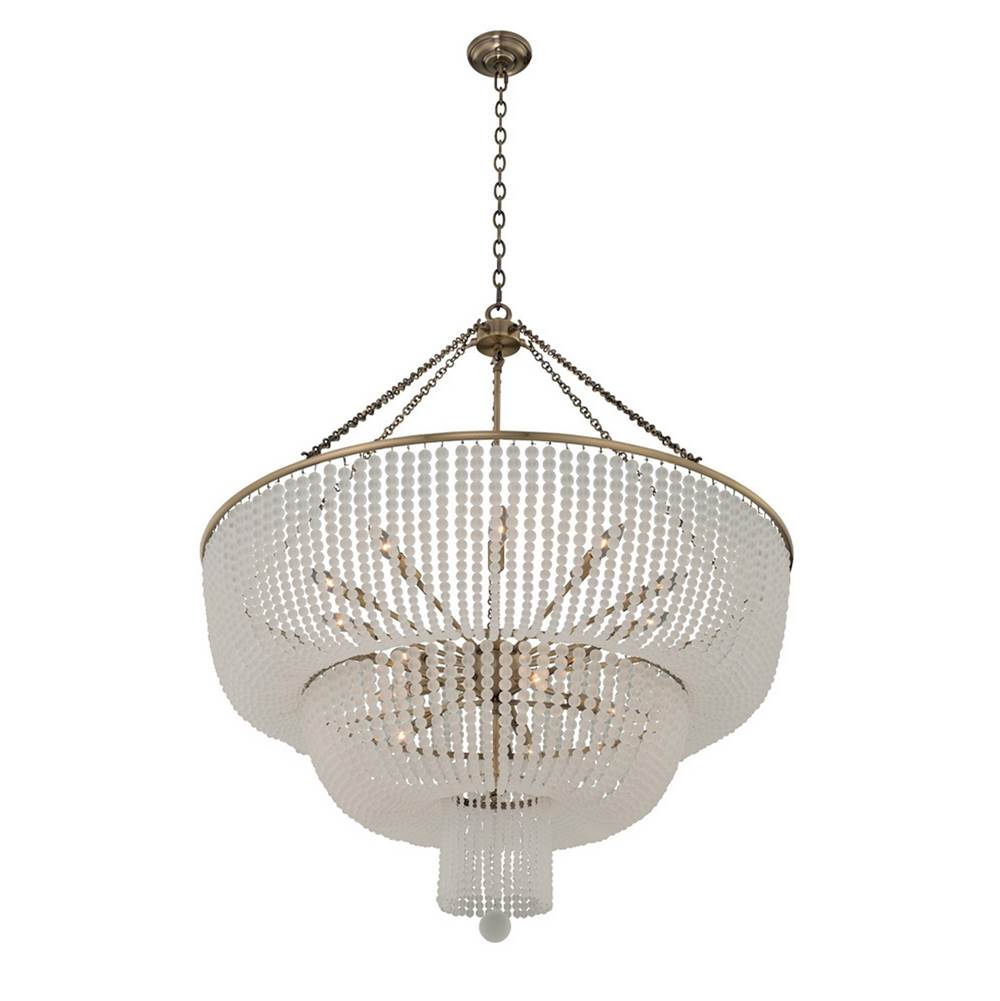 Kalco Lighting Esperanza 39-in 15 Light Socket Brushed Champagne Gold Chandelier