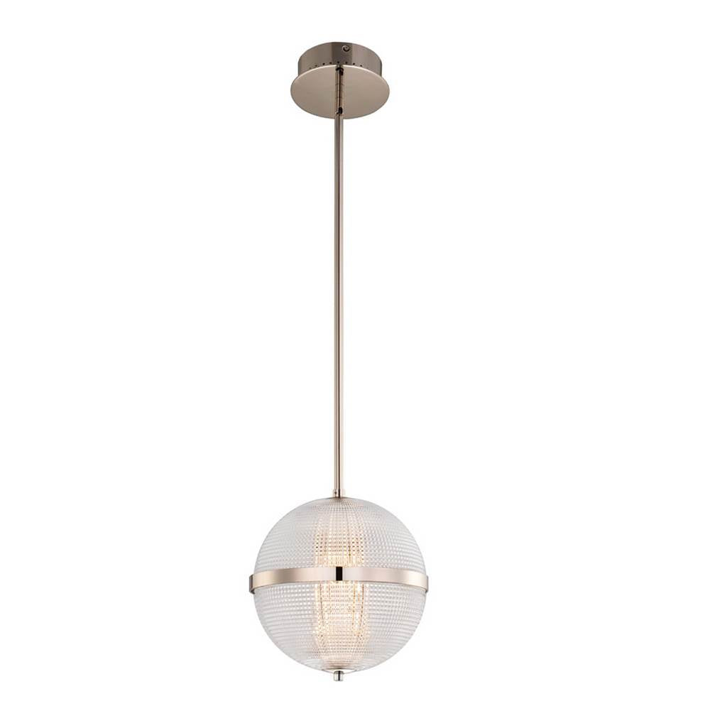 Kalco Lighting Portland 10-in 1 Light Led Polished Nickel Pendant