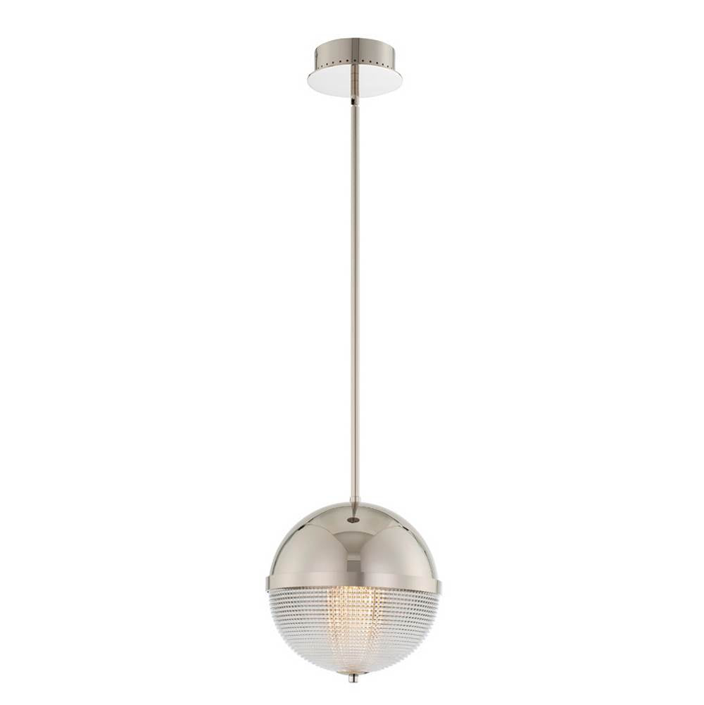 Kalco Lighting Portland 10-in 1 Light Led Polished Nickel Pendant