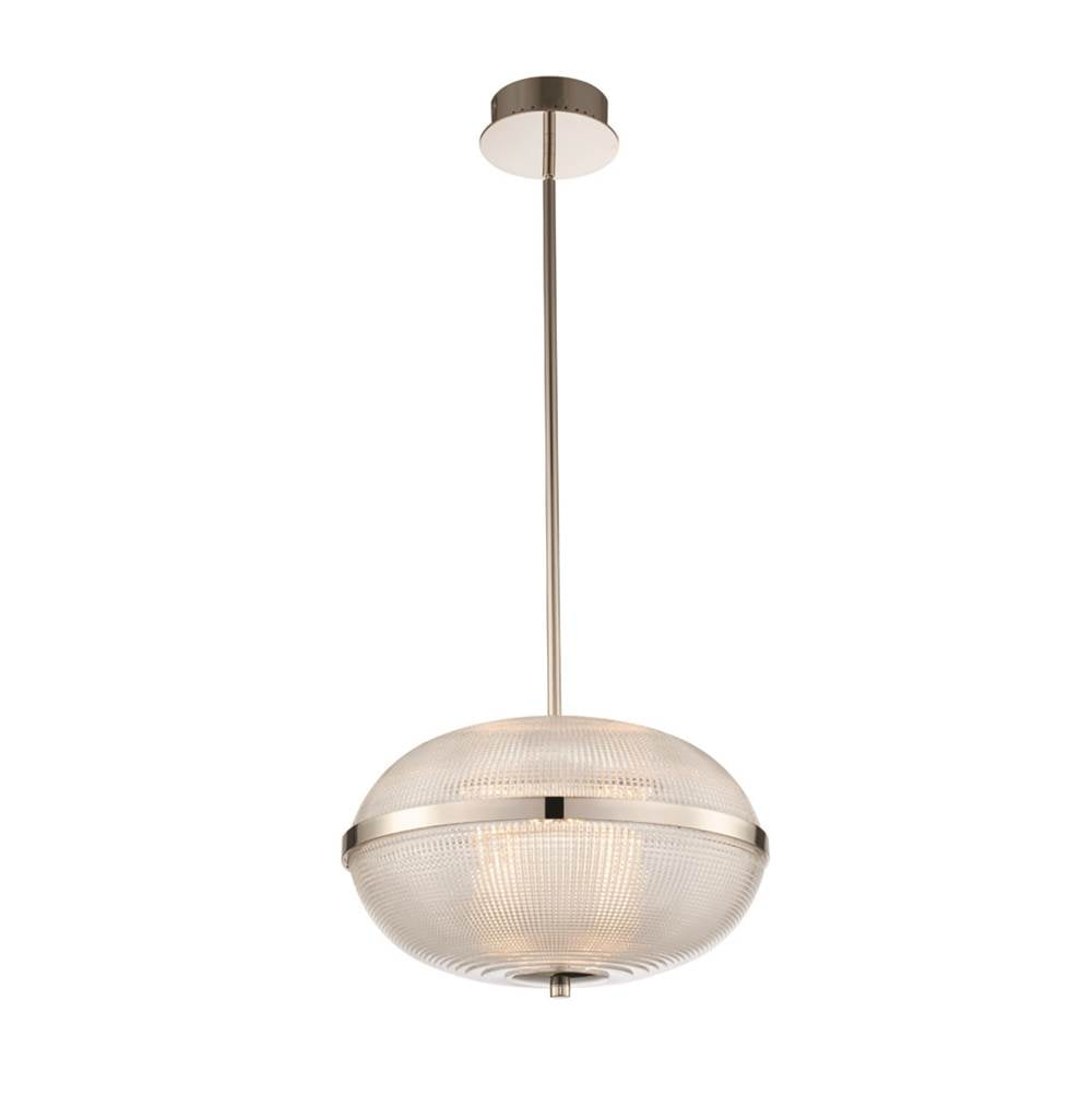 Kalco Lighting Portland 16-in 1 Light Led Polished Nickel Pendant