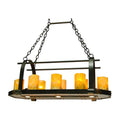 Kalco Lighting Cordova 36-in 11 Light Socket Natural Iron Linear Pendant