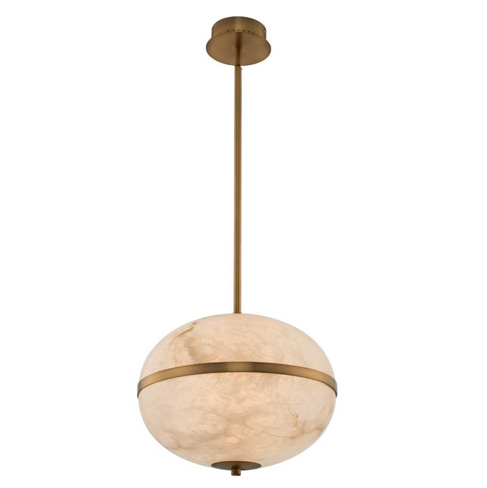 Kalco Lighting Canterbury 16-in 1 Light Led Winter Brass Pendant