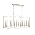 Kalco Lighting Provence 44-in 12 Light Polished Nickel Linear Pendant