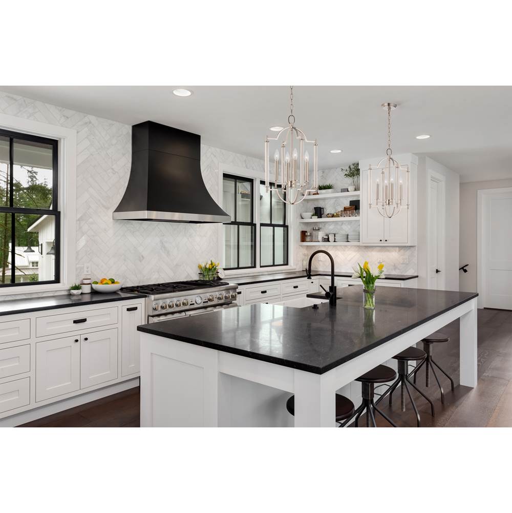 Kalco Lighting Provence 14-in 4 Light Polished Nickel Pendant