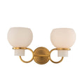 Kalco Lighting Ascher 9-in 2 Light Winter Brass Wall Sconce