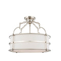 Kalco Lighting Carson 18-in 1 Light Polished Nickel Semi-flush Mount
