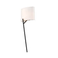 Kalco Lighting Tahoe 21-in 1 Light Matte Black W/ Polished Nickel Wall Sconce