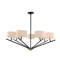 Kalco Lighting Tahoe 38-in 7 Light Matte Black W/ Polished Nickel Chandelier