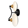 Kalco Lighting 513622BWB Matte Black With Winter Brass Redding 16-in 2 Light Led Matte Black W/ Winter Brass Wall Sconce Image 1