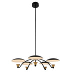 Kalco Lighting 513671BWB Matte Black With Winter Brass Redding 31-in 5 Light Led Matte Black W/ Winter Brass Chandelier Image 1