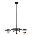 Kalco Lighting 513672BWB Matte Black With Winter Brass Redding 38-in 5 Light Led Matte Black W/ Winter Brass Chandelier Image 1