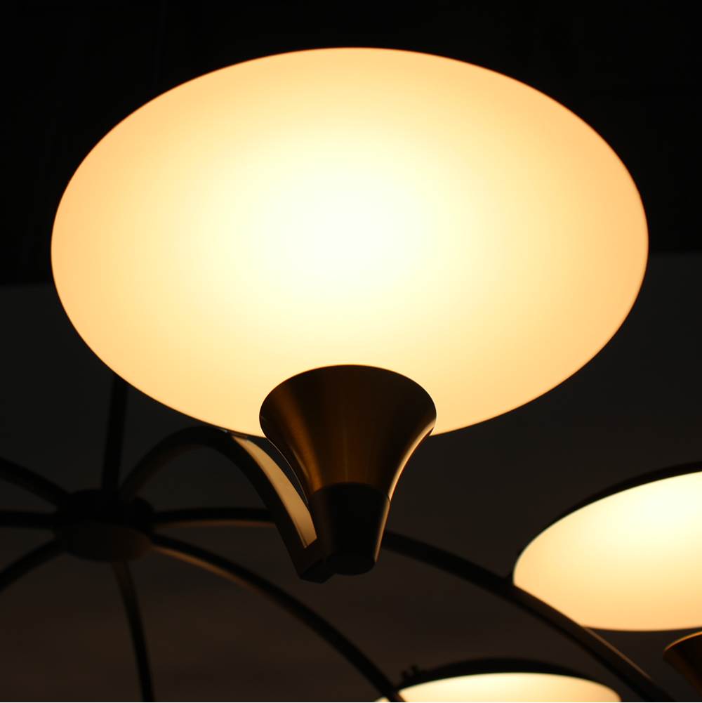 Kalco Lighting 513671BWB Matte Black With Winter Brass Redding 31-in 5 Light Led Matte Black W/ Winter Brass Chandelier Image 4