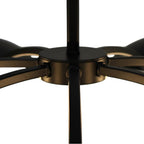 Kalco Lighting 513671BWB Matte Black With Winter Brass Redding 31-in 5 Light Led Matte Black W/ Winter Brass Chandelier Image 3