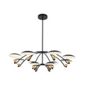 Kalco Lighting 513673BWB Matte Black With Winter Brass Redding 45-in 12 Light Led Matte Black W/ Winter Brass Tiered Chandelier Image 1