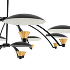 Kalco Lighting 513673BWB Matte Black With Winter Brass Redding 45-in 12 Light Led Matte Black W/ Winter Brass Tiered Chandelier Image 3