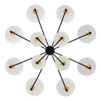 Kalco Lighting 513673BWB Matte Black With Winter Brass Redding 45-in 12 Light Led Matte Black W/ Winter Brass Tiered Chandelier Image 2
