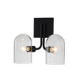 Kalco Lighting Cupola 11-in 2 Light Matte Black Wall Sconce