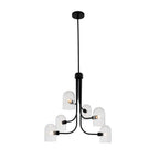 Kalco Lighting 514071MB Matte Black Cupola 27-in 6 Light Matte Black Chandelier Image 1