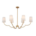 Kalco Lighting Sophia 42-in 6 Light New Brass Chandelier