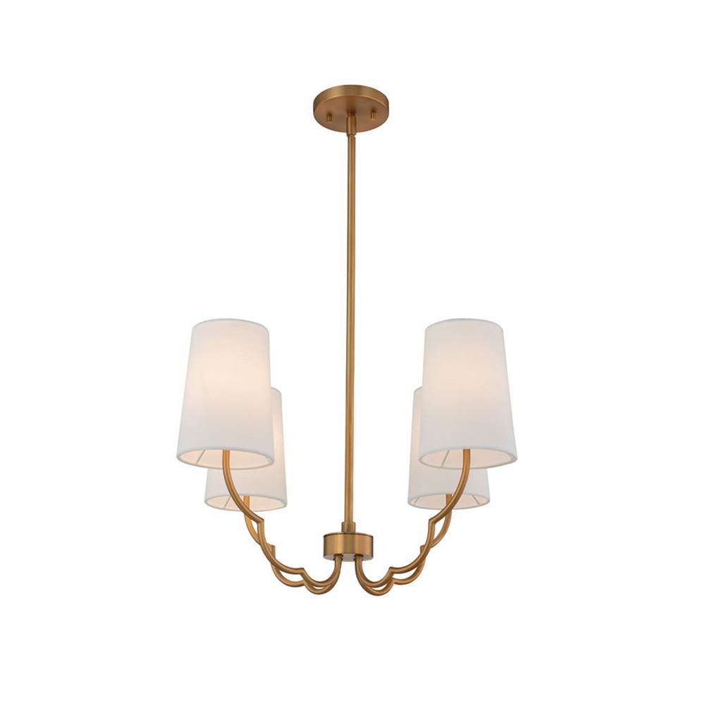 Kalco Lighting Sophia 22-in 4 Light New Brass Chandelier