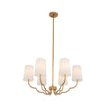 Kalco Lighting Sophia 28-in 6 Light Socket New Brass Chandelier