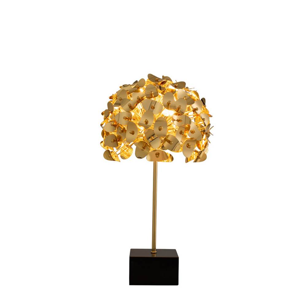 Kalco Lighting Aster 15-in 1 Light Gold Table Lamp