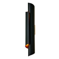 Kalco Lighting Piaga 24-in 2 Light Socket Matte Black And Polished Brass Wall Sconce