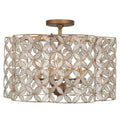 Kalco Lighting Maurelle 19-in 4 Light Socket Oxidized Gold Leaf Semi-flush Mount