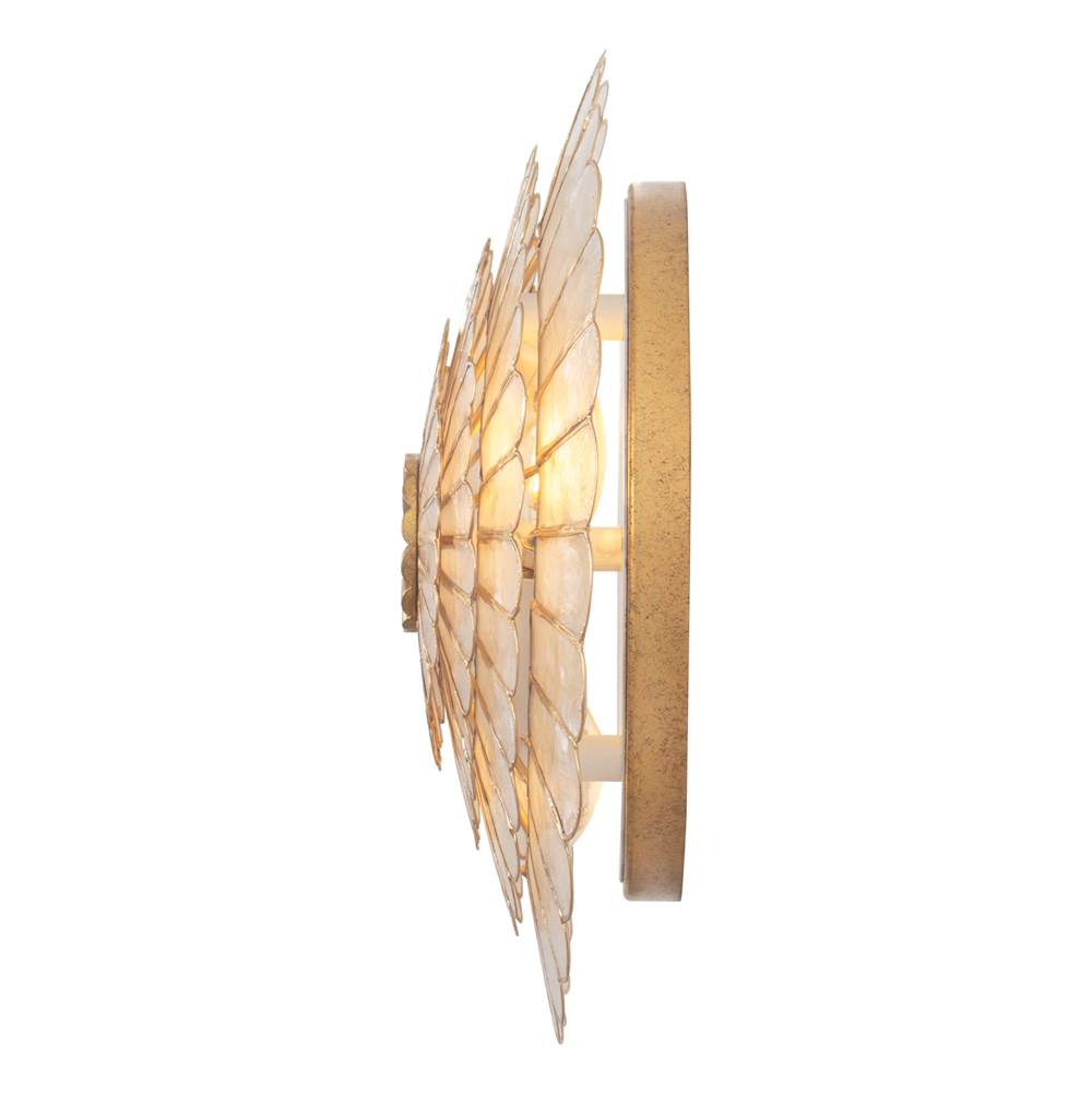 Kalco Lighting 515122OL Oxidized Gold Leaf Samal 14-in 3 Light Socket Oxidized Gold Leaf Convertible Wall Sconce Image 4