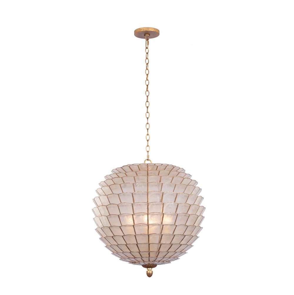 Kalco Lighting 515155OL Oxidized Gold Leaf Samal 21-in 4 Light Socket Oxidized Gold Leaf Pendant Image 1
