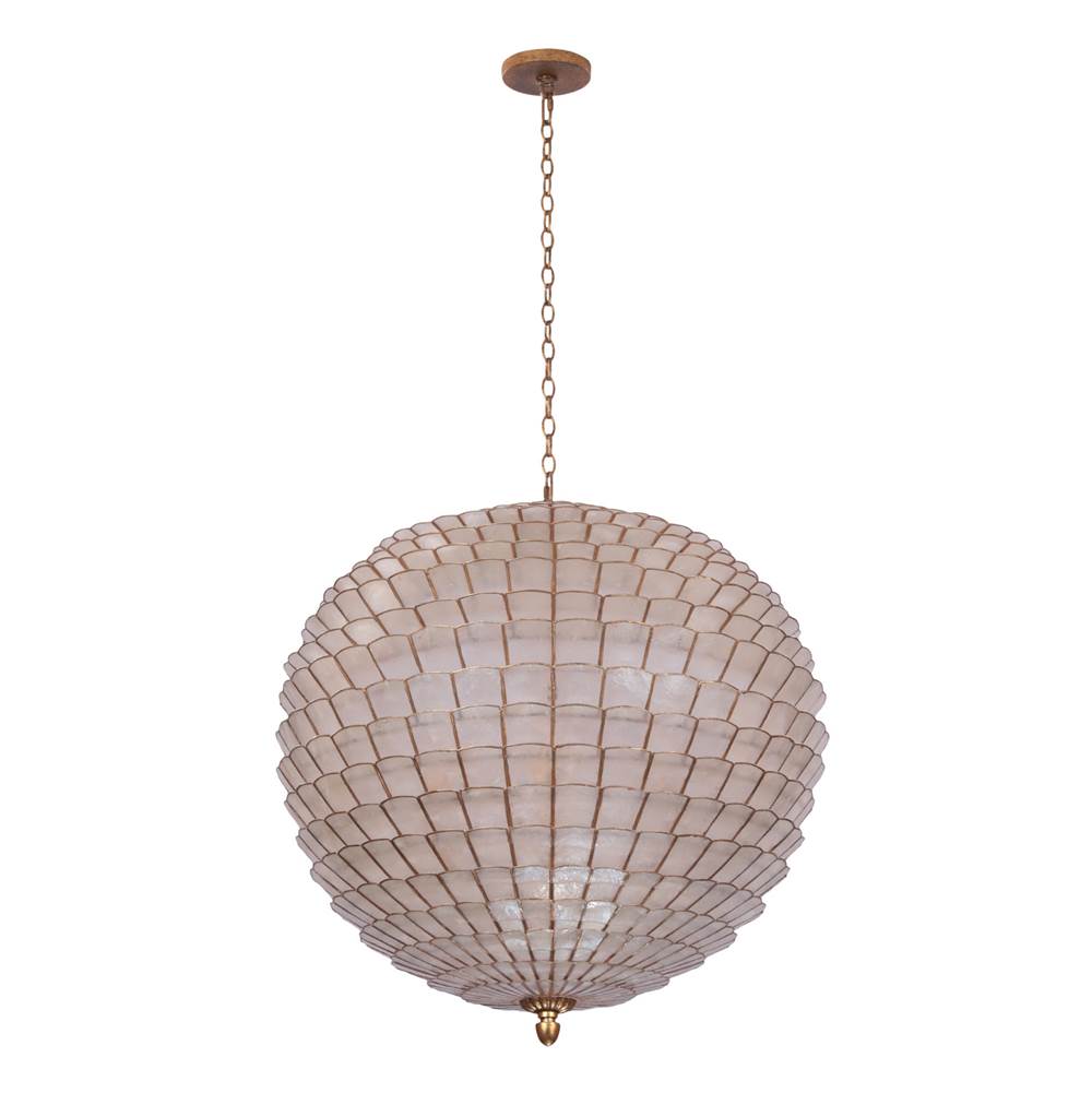 Kalco Lighting 515156OL Oxidized Gold Leaf Samal 25-in 6 Light Socket Oxidized Gold Leaf Chandelier Image 3