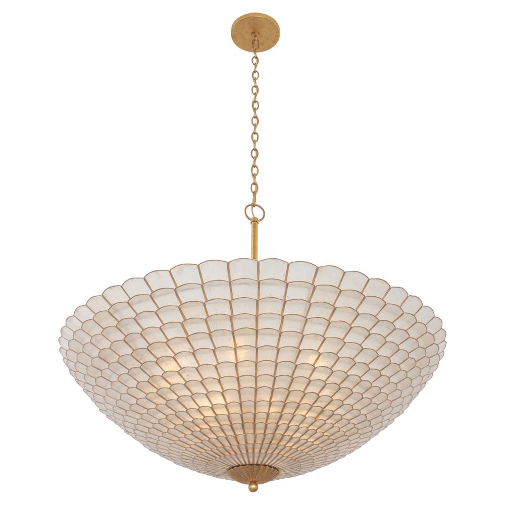 Kalco Lighting 515158OL Oxidized Gold Leaf Samal 39.75-in 12 Light Socket Oxidized Gold Leaf Convertible Chandelier Image 1