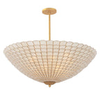 Kalco Lighting Samal 39.75-in 12 Light Socket Oxidized Gold Leaf Convertible Chandelier